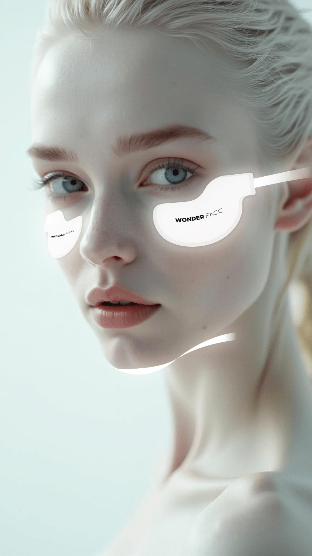Wonder-Visage-Pads im Gesicht – Behandlung bei studio of senses